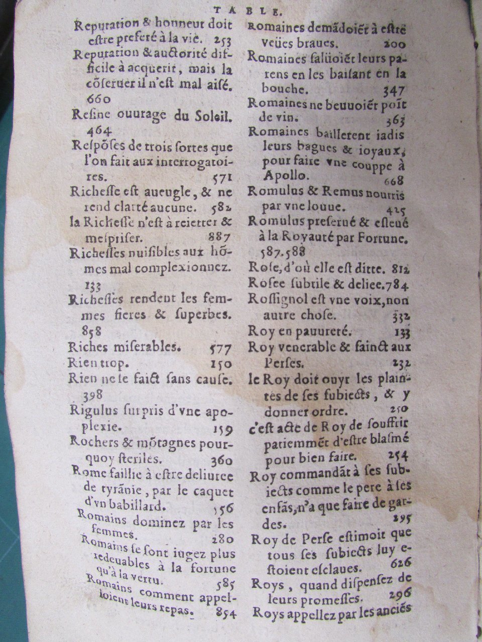 1578 - Jean Poupy - Trésor des morales de Plutarque - Vitré
