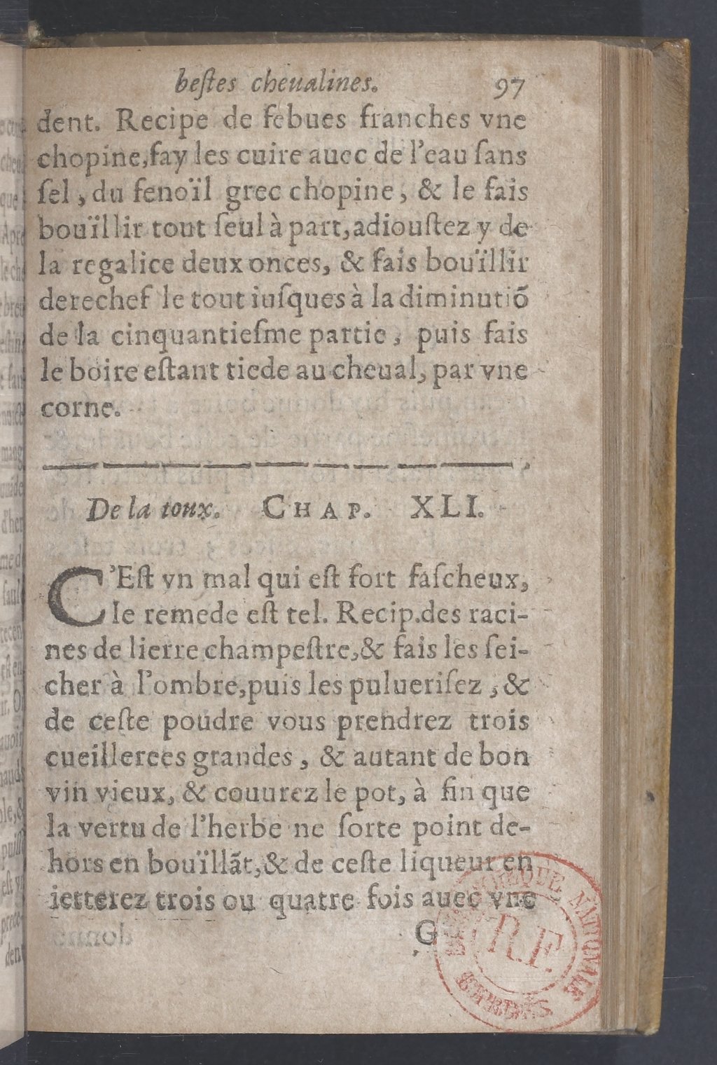 1619 - Pierre Rigaud - Trésor des bêtes chevalines - BnF