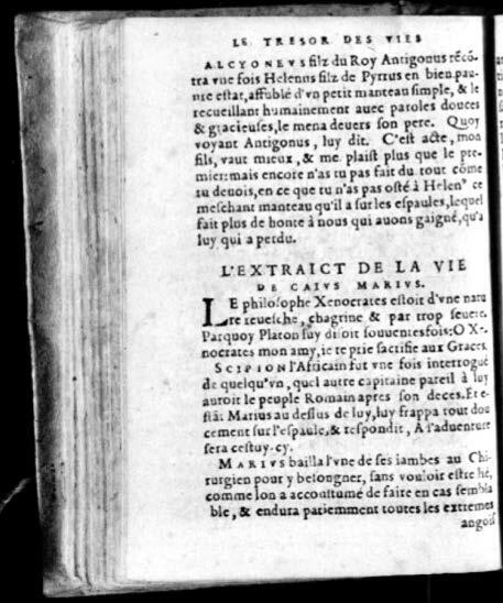 1574 - Benoît Rigaud - Trésor des vies de Plutarque - Avignon