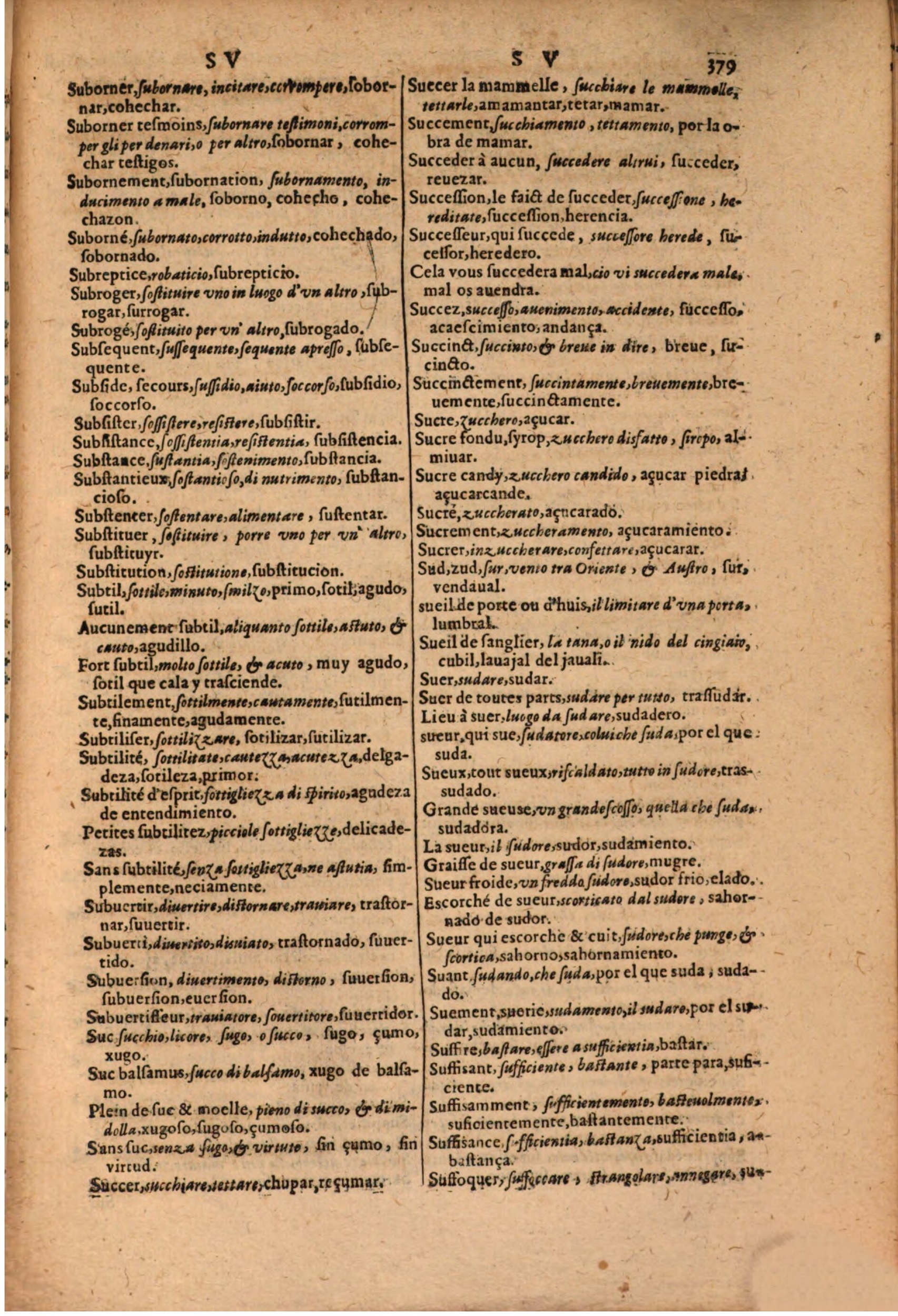 1616 - Pierre de la Rovière - Trésor des trois langues (Seconde partie) - BSB Munich