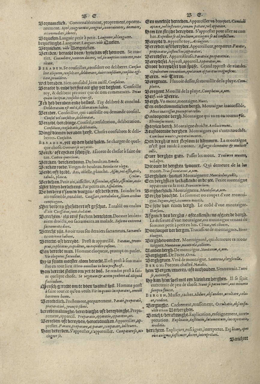1573 - Christophe Plantin - Trésor du langage bas-allemand - Greifswald