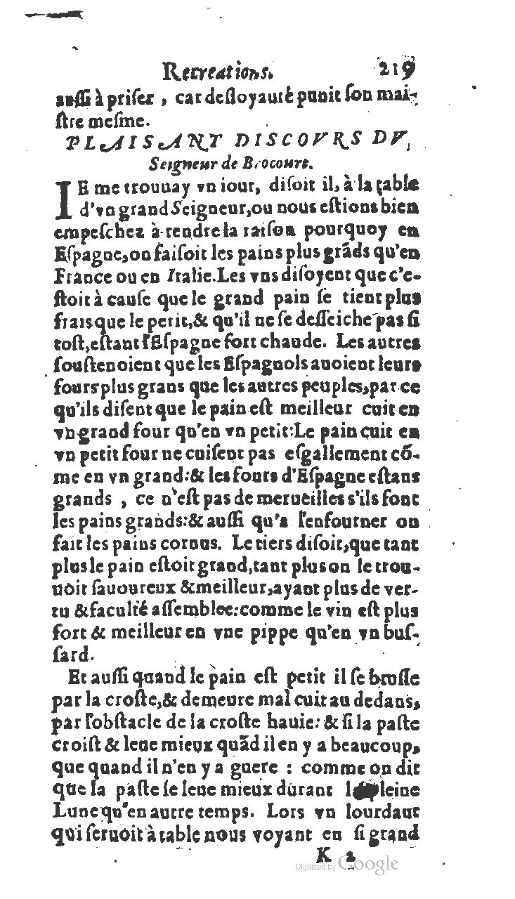 1611 - Jean Osmont - Trésor des récréations - BSB Munich