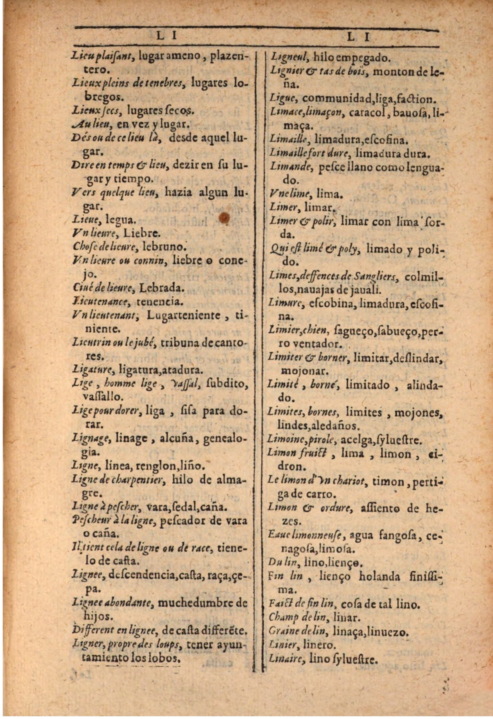 1607 - Marc Orry - Trésor des deux langues espagnole et française (Seconde partie) - BSB Munich