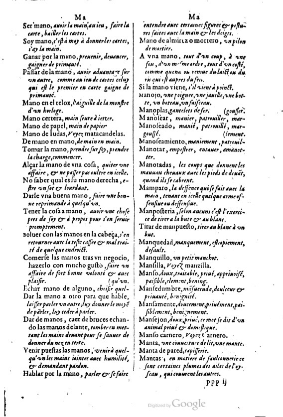 1621 - Adrian Tiffaine - Trésor des deux langues espagnole et française - BM Lyon