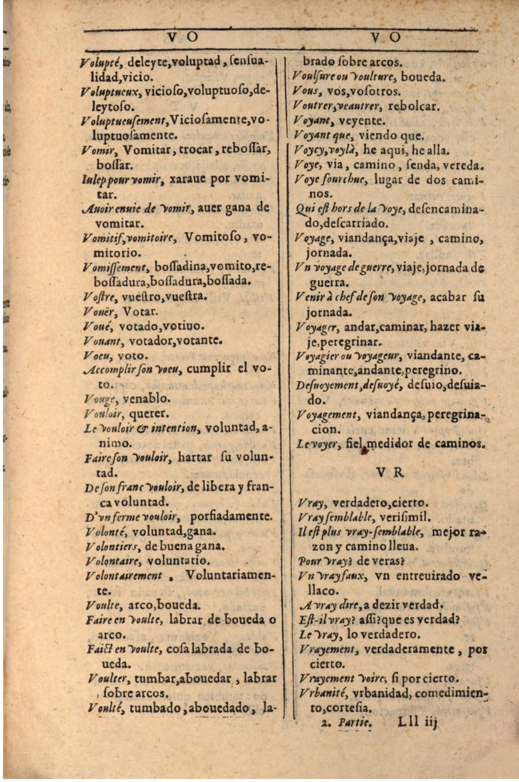 1607 - Marc Orry - Trésor des deux langues espagnole et française (Seconde partie) - BSB Munich
