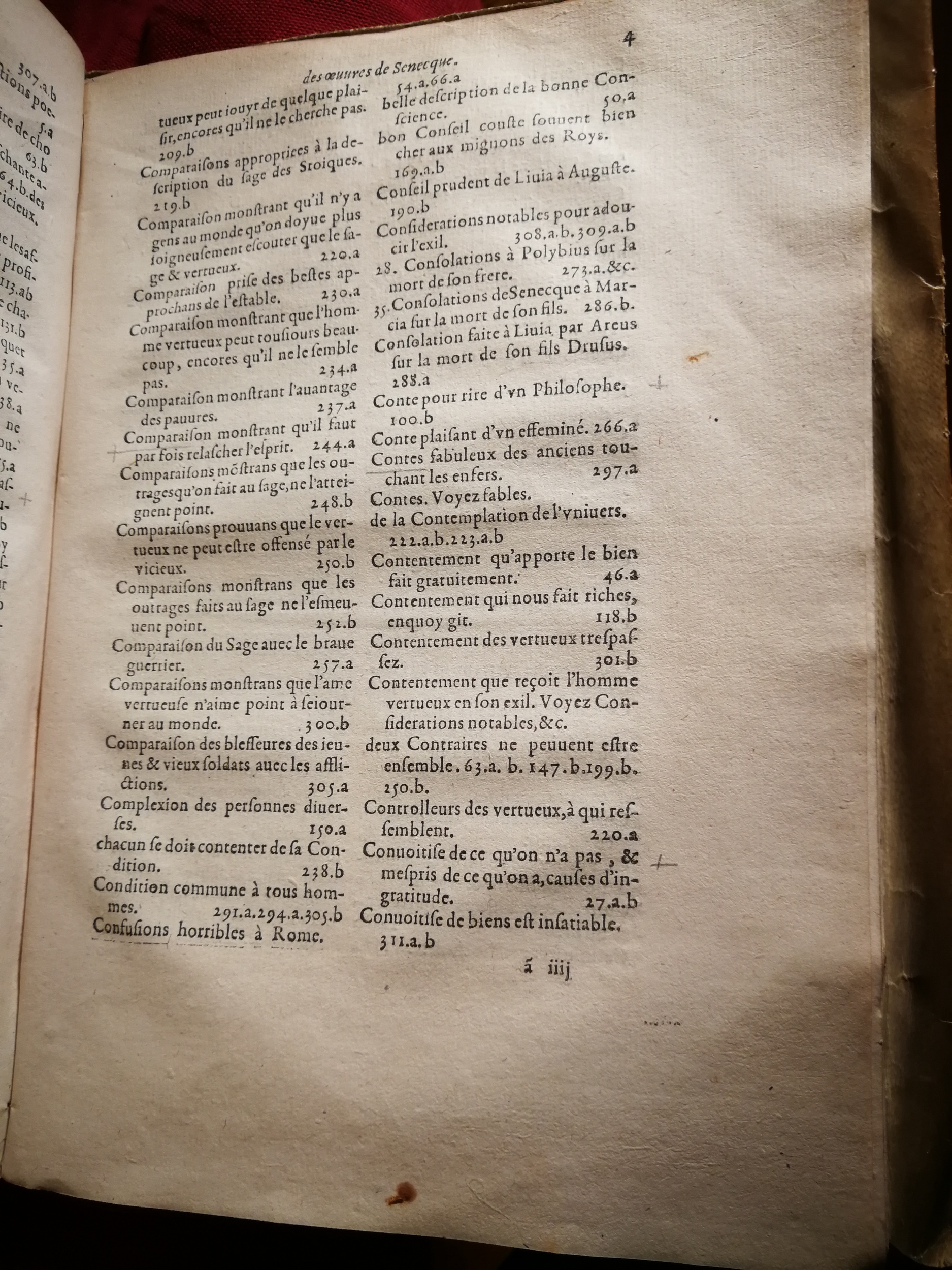 1595 - Jean Houzé - Œuvres morales et mêlées de Sénèque, Trésor de philosophie morale - T. 1 - BnF