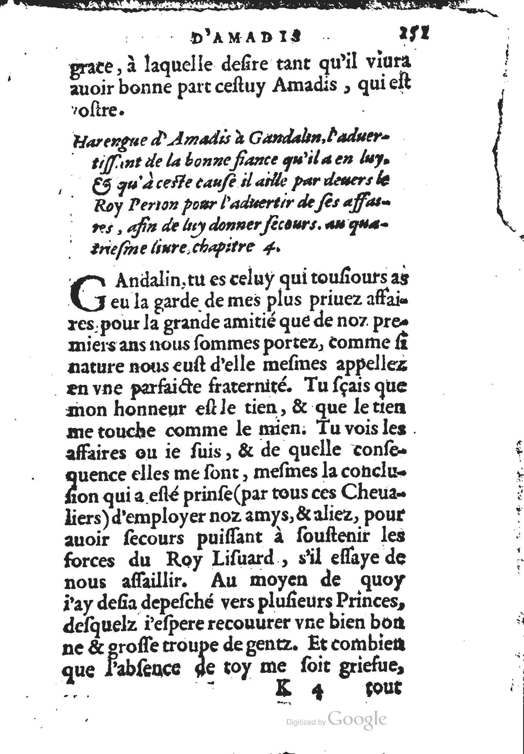 1560 - Jean d’Ogerolles et Gabriel Cotier Lyon - Trésor des Amadis - BSB Munich