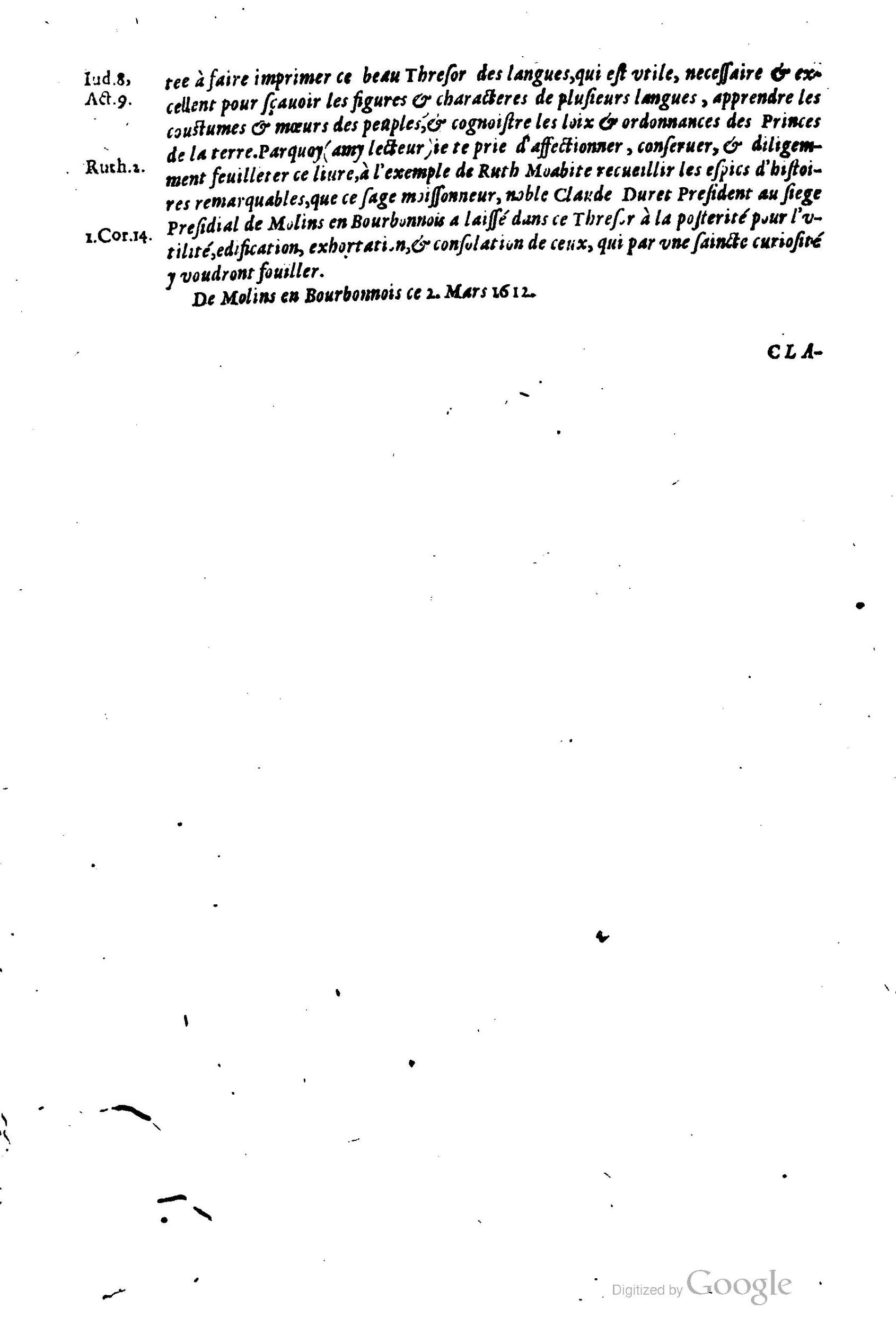 1619 - SHC - Trésor de l’histoire des langues de cet univers - BCU Lausanne