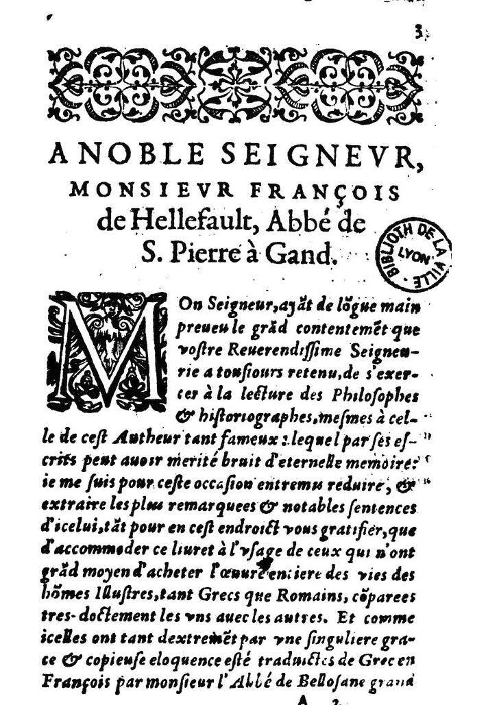 1611 - Pierre Rigaud - Trésor des vies de Plutarque - BM Lyon