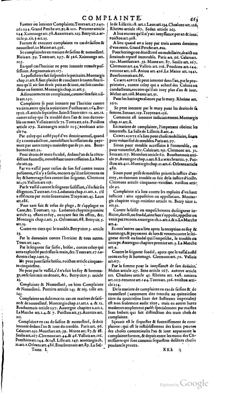 1629 - Veuve Nicolas Buon - Trésor du droit français (29620 T. 1) - BM Lyon