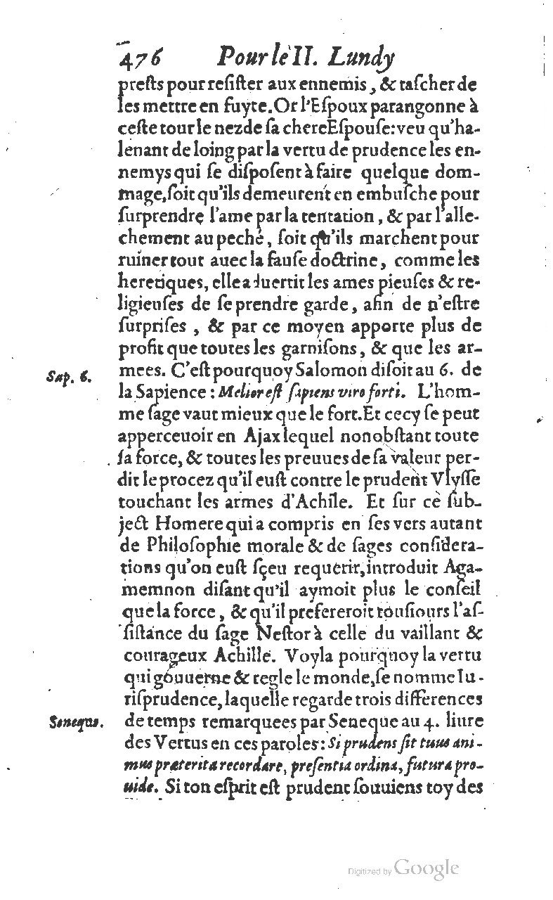 1607 - Nicolas Du Fossé - Trésor quadragésimal - T 01 - BM Lyon