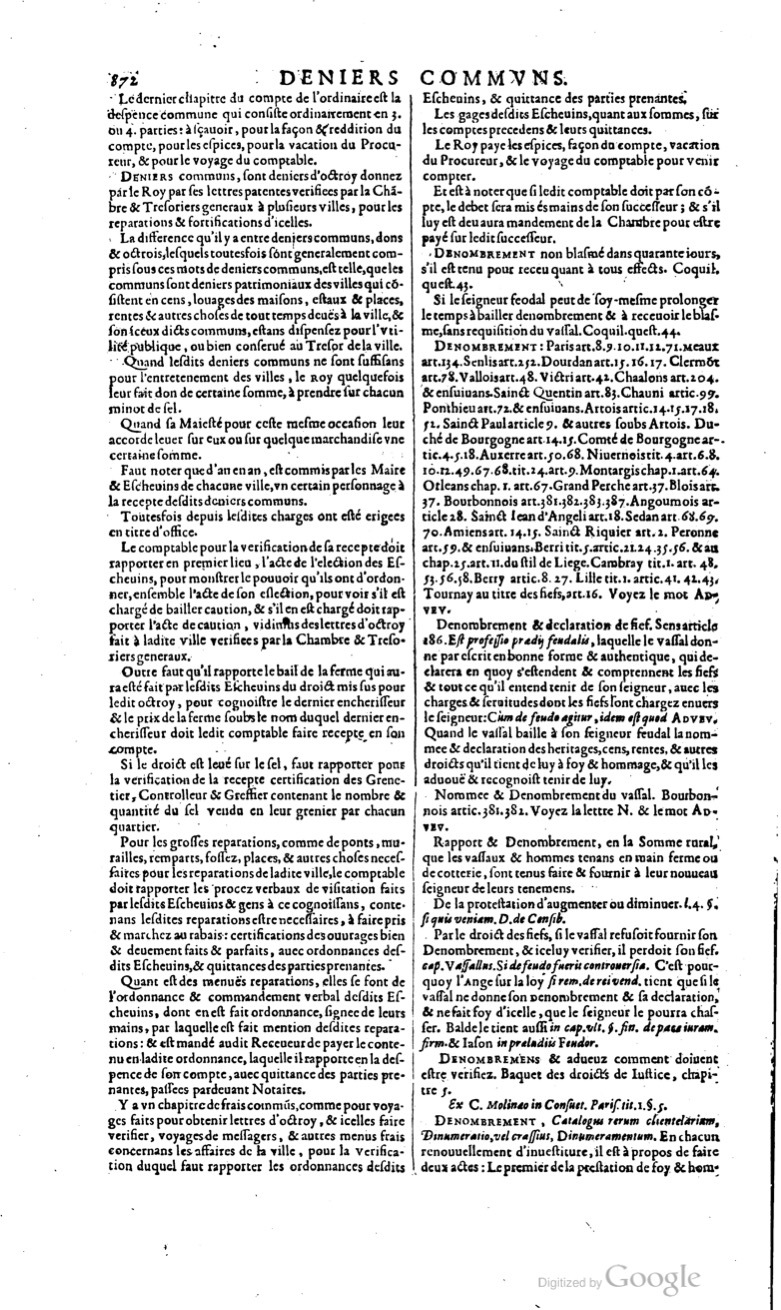 1629 - Veuve Nicolas Buon - Trésor du droit français (29620 T. 1) - BM Lyon 1629 - Veuve Nicolas Buon - Trésor du droit français (29620 T. 1) - BM Lyon