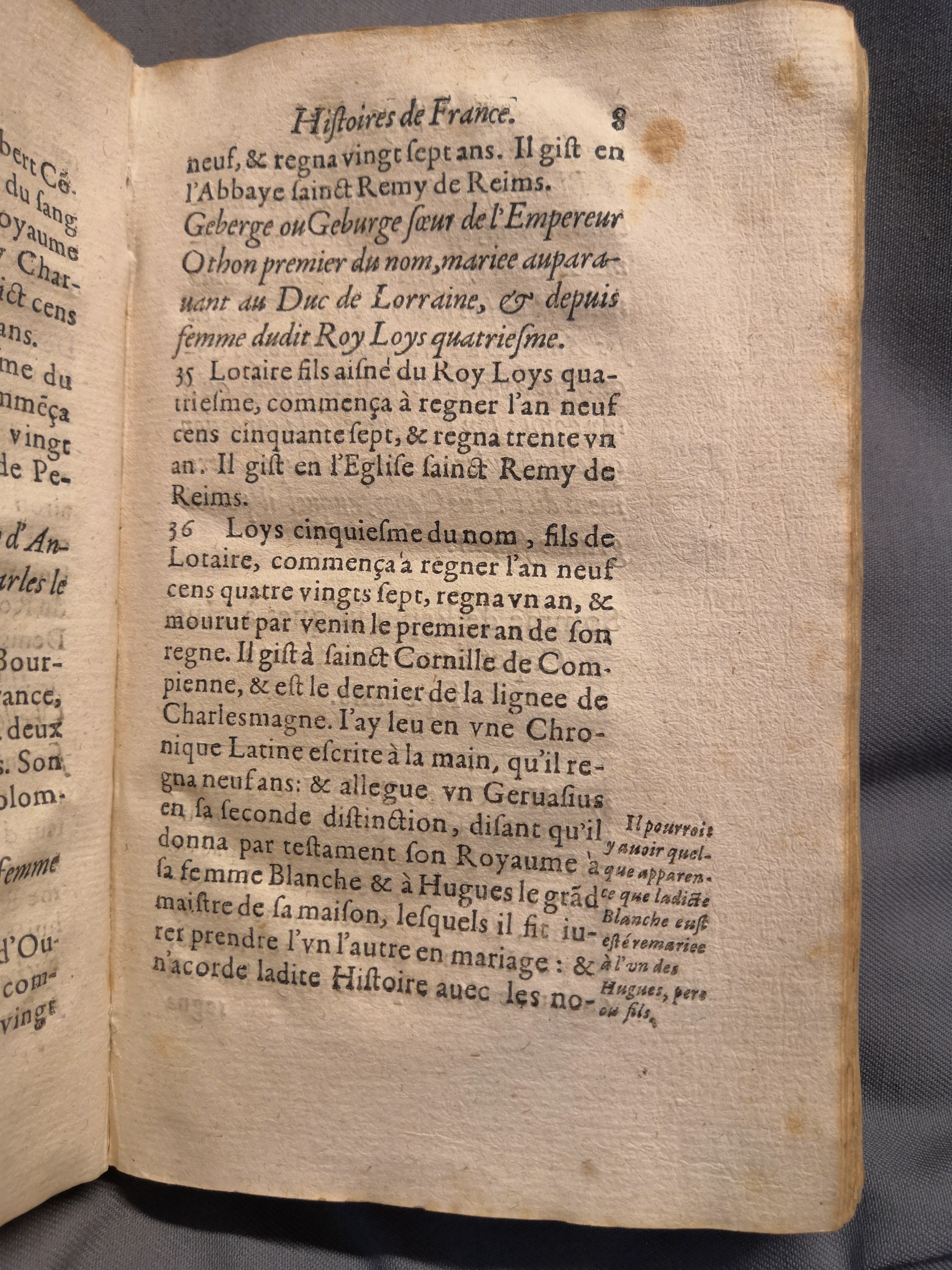 1614 - Jean Corrozet - Trésor des histoires de France - Amsterdam
