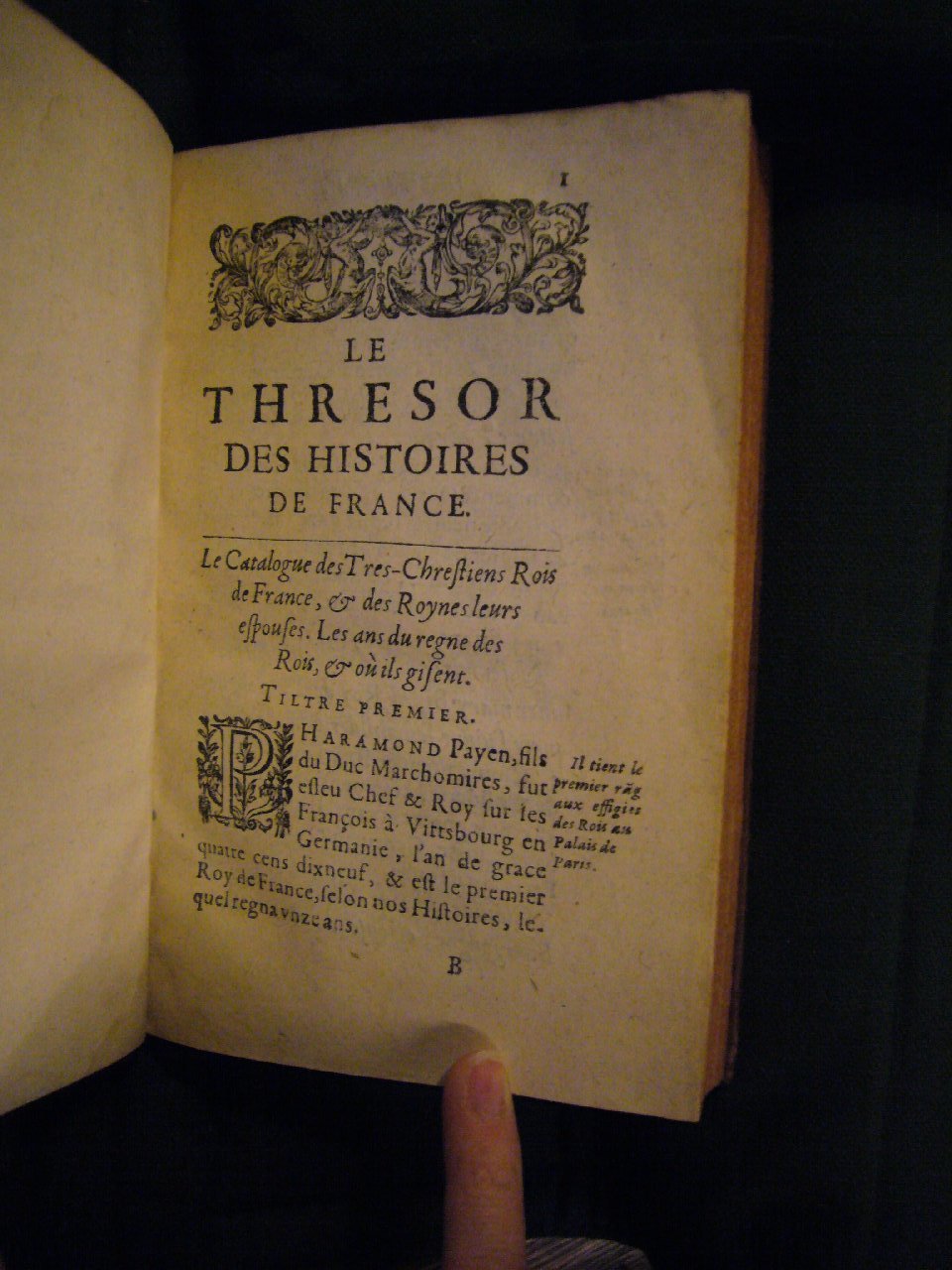 1630 - Jean Corrozet - Trésor des histoires de France - BnF
