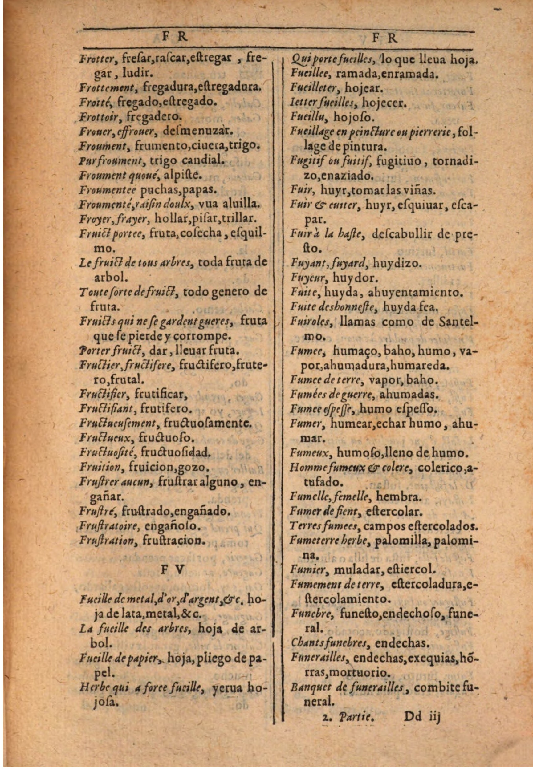 1607 - Marc Orry - Trésor des deux langues espagnole et française (Seconde partie) - BSB Munich