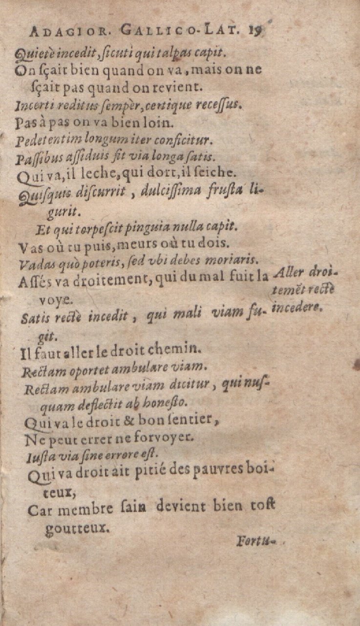 1612 - Dominicus Custos - Trésor des proverbes français  - Bibliopol-Olomuc