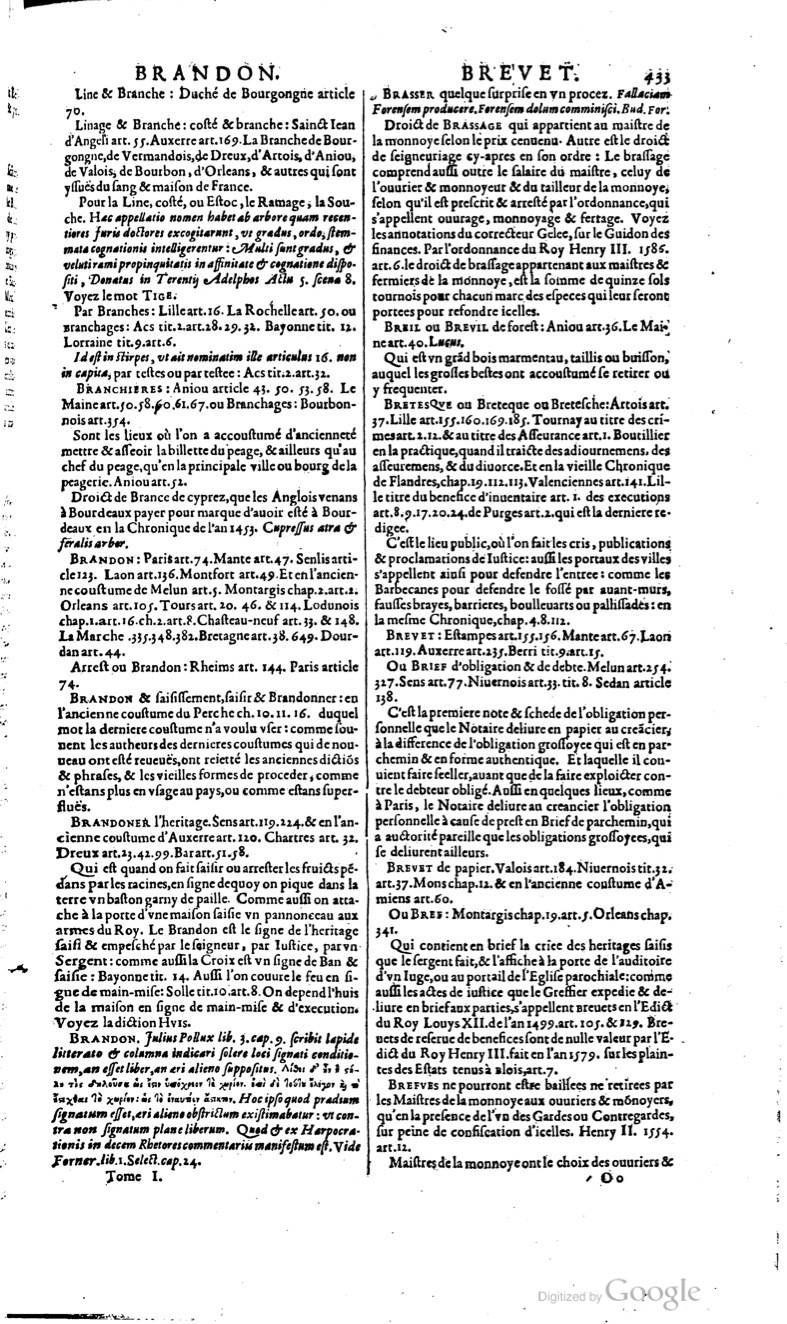 1629 - Veuve Nicolas Buon - Trésor du droit français (29620 T. 1) - BM Lyon 1629 - Veuve Nicolas Buon - Trésor du droit français (29620 T. 1) - BM Lyon