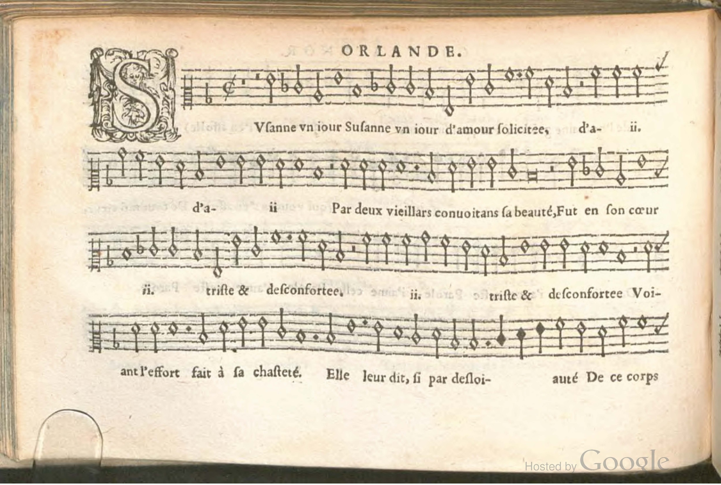 1576 - [Pierre de Saint-André] - Trésor de musique d’Orlande de Lassus Contratenor - BSB Munich
