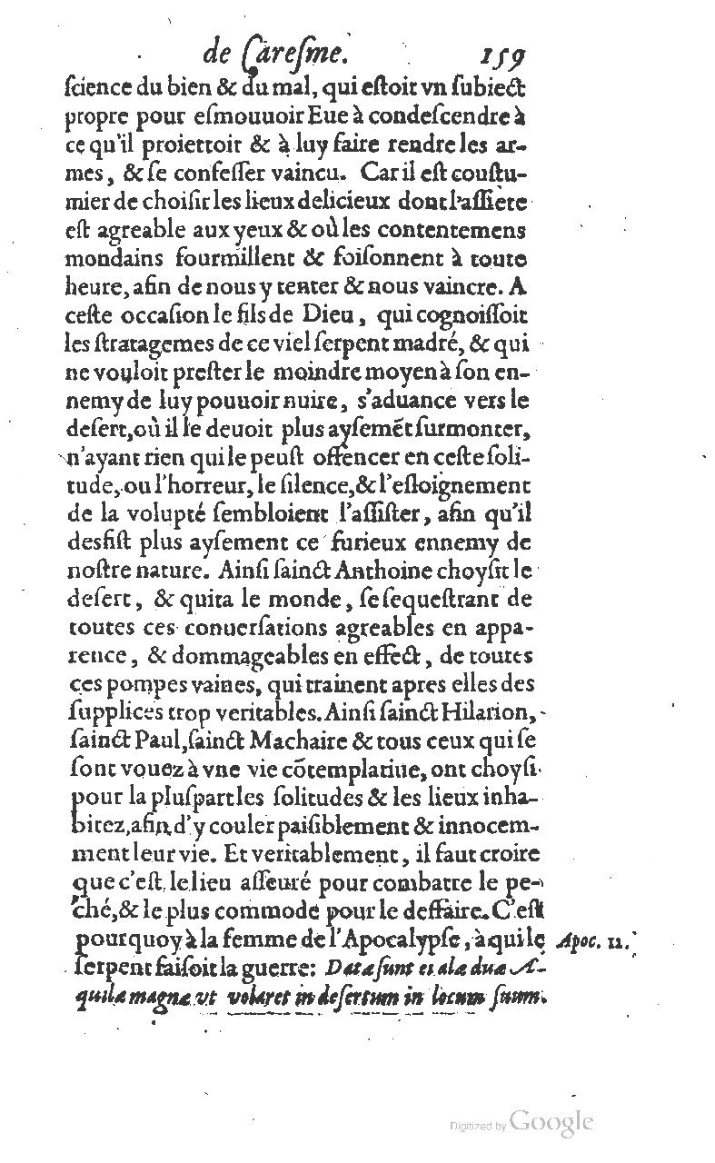 1607 - Nicolas Du Fossé - Trésor quadragésimal - T 01 - BM Lyon