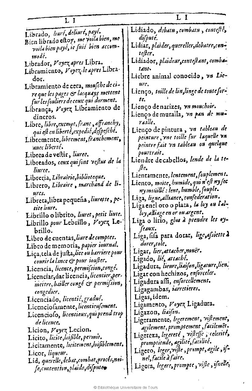 1607 - Marc Orry - Trésor des deux langues espagnole et française (Première et Seconde parties) - BU Tours