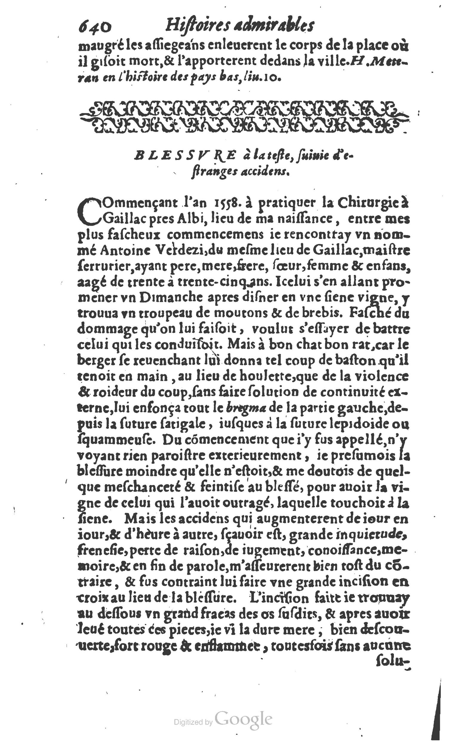 1610 - Paul Marceau - Trésor d’histoires admirables et mémorables - Princeton 1610 - Paul Marceau - Trésor d’histoires admirables et mémorables - Princeton