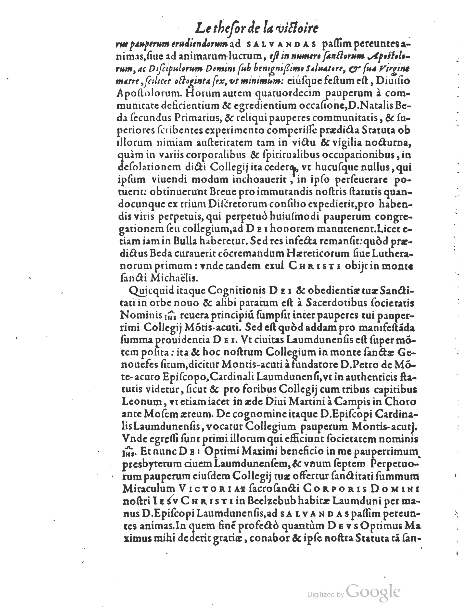 1578 - Nicolas Chesneau - Trésor et entière histoire de la triomphante victoire du corps de Dieu sur l’esprit malin - British Library