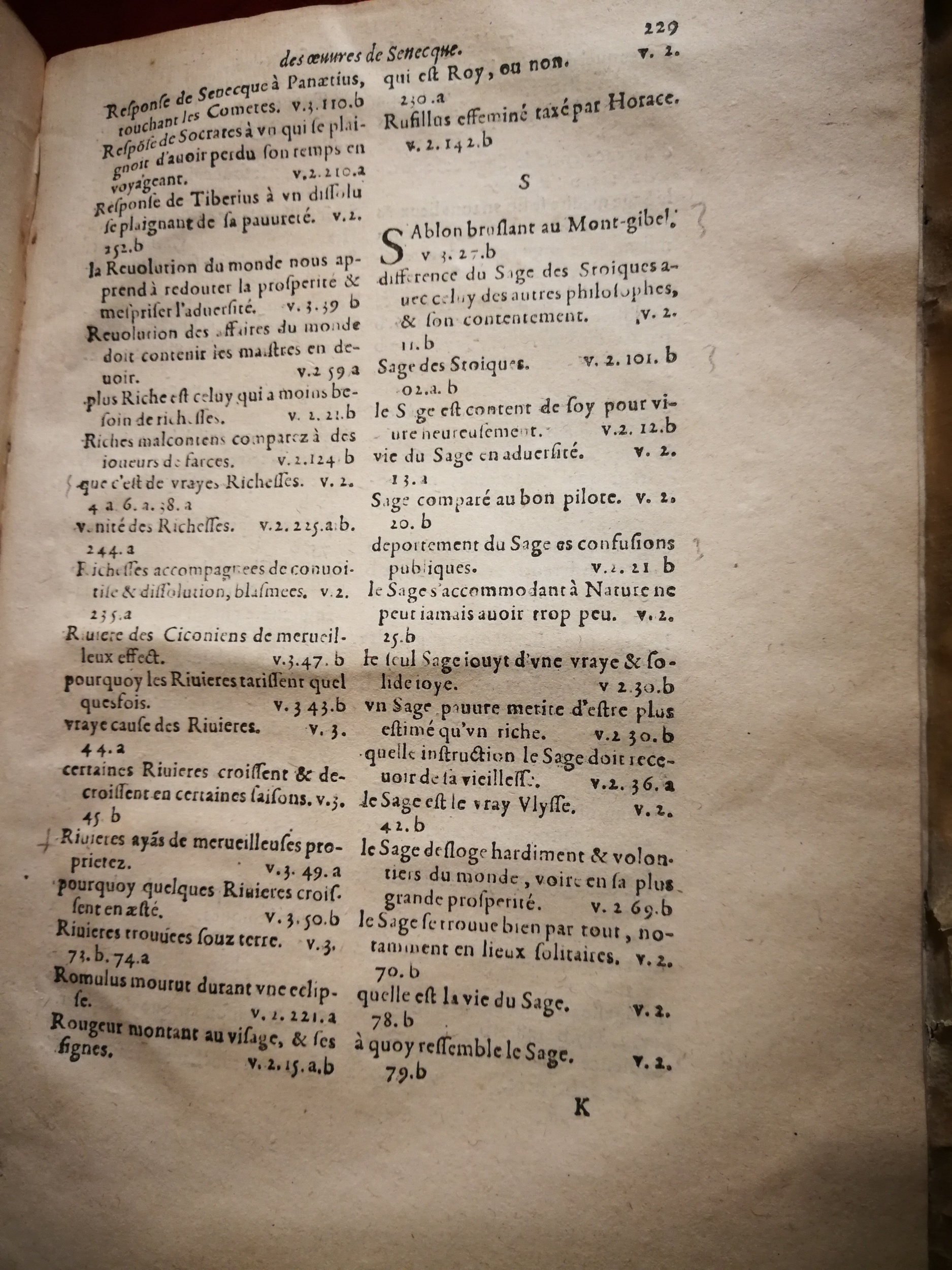 1595 - Jean Houzé - Œuvres morales et mêlées de Sénèque, Trésor de philosophie morale - T. 3 - BnF