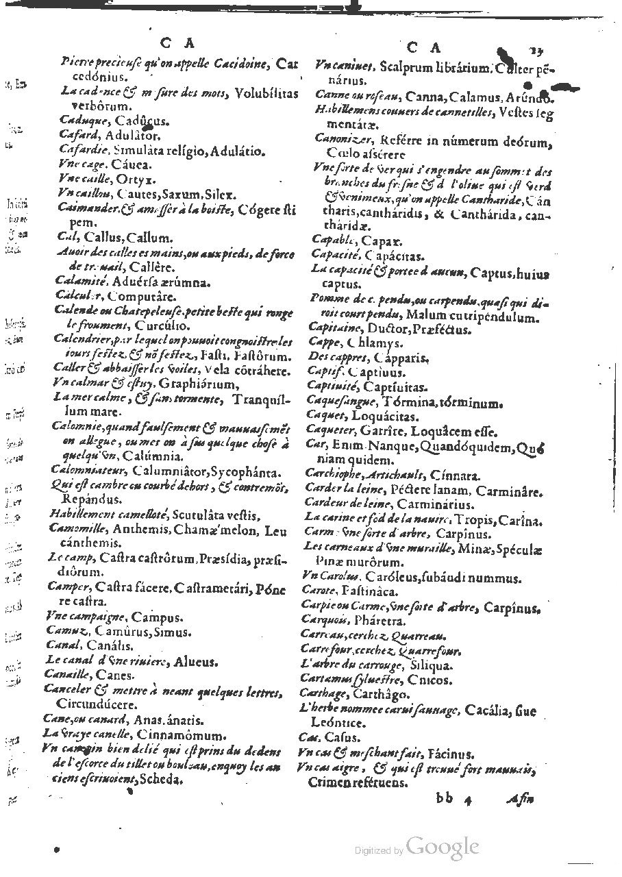 1564 - Henri Hylaire et Louis Cloquemin - Trésor des mots et traits français - BSB Munich