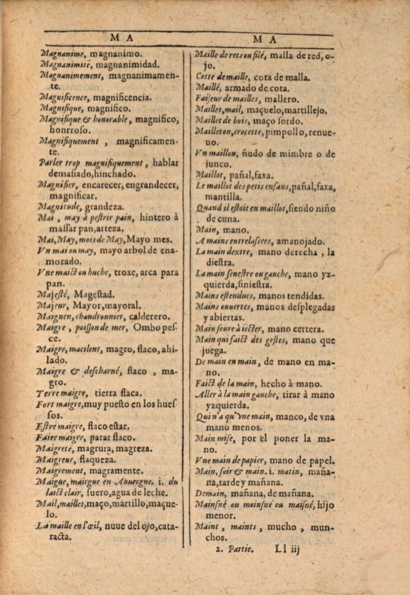 1607 - Marc Orry - Trésor des deux langues espagnole et française (Première et Seconde parties) - ÖNB Wien 1607 - Marc Orry - Trésor des deux langues espagnole et française (Première et Seconde parties) - ÖNB Wien