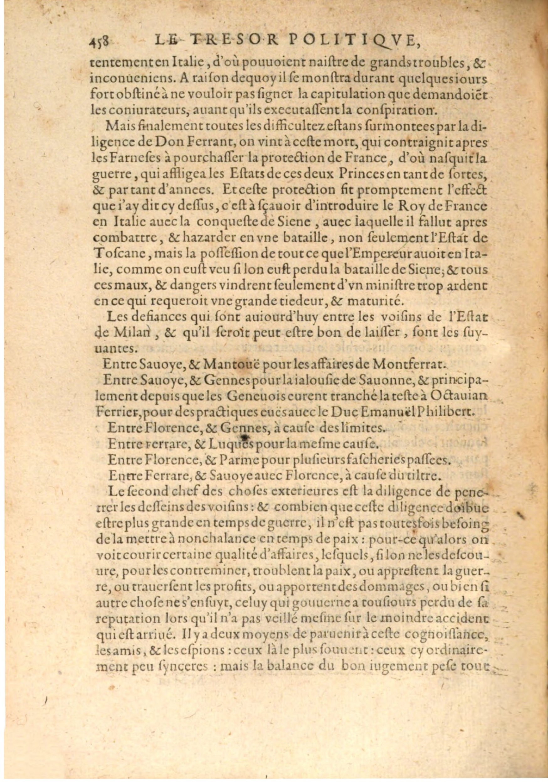 1608 - Nicolas Du Fossé - Trésor politique - BSB Munich