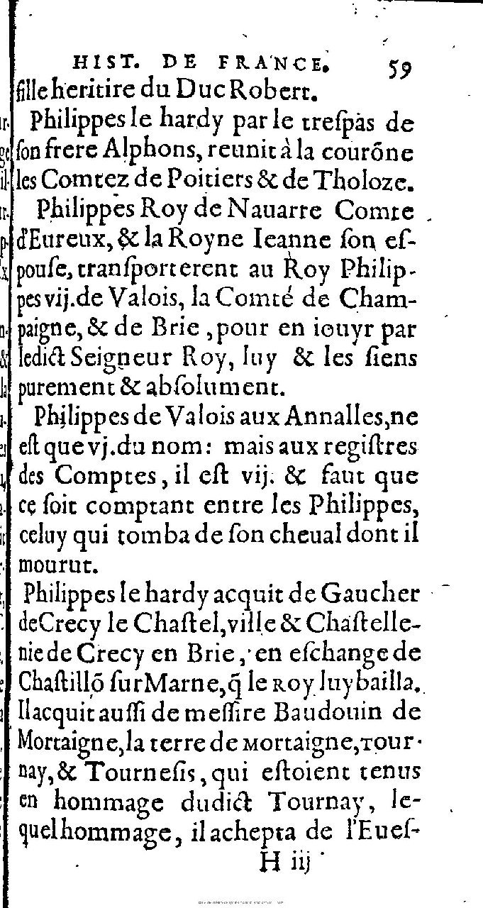 1603 - Galiot Corrozet - Trésor des histoires de France - Michigan