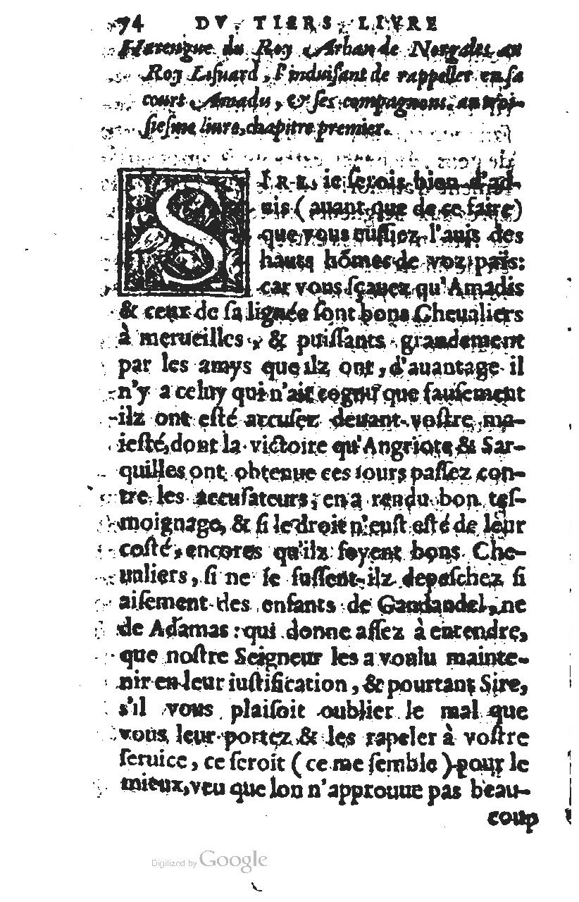 1567 - Jean Pygot - Trésor des Amadis - BM Lyon 1567 - Jean Pygot - Trésor des Amadis - BM Lyon