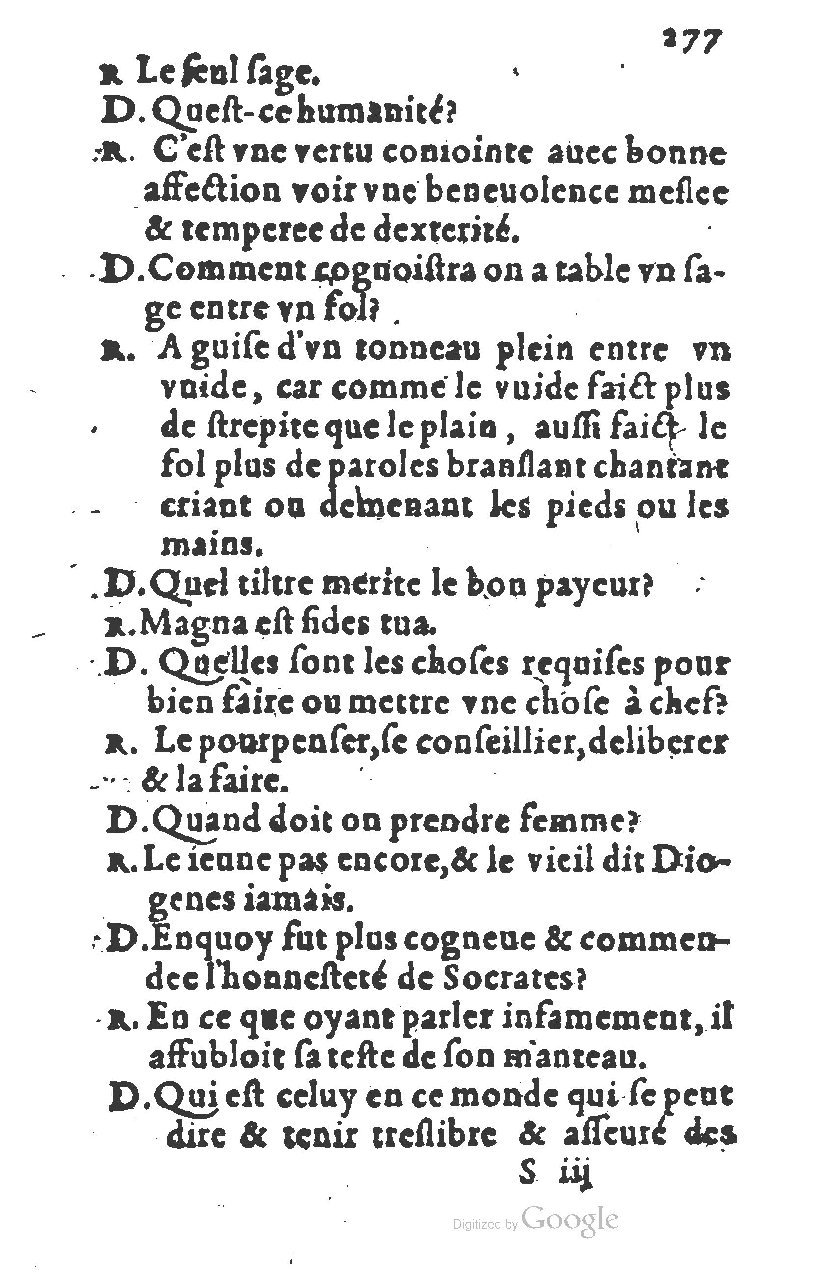 1581 - Nicolas Bonfons  - Trésor des sentences dorées - Princeton