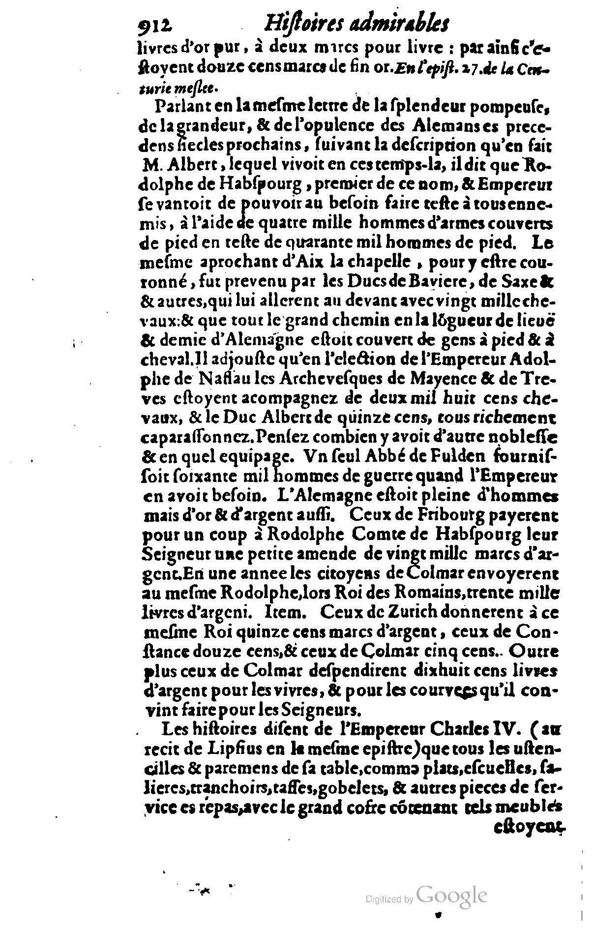 1628 - Jacques Crespin - Trésor d’histoires admirables et mémorables - BSB Munich