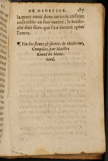 1586 - Benoît Rigaud - Trésor des fleurs et secrets de médecine - Université Paris Cité