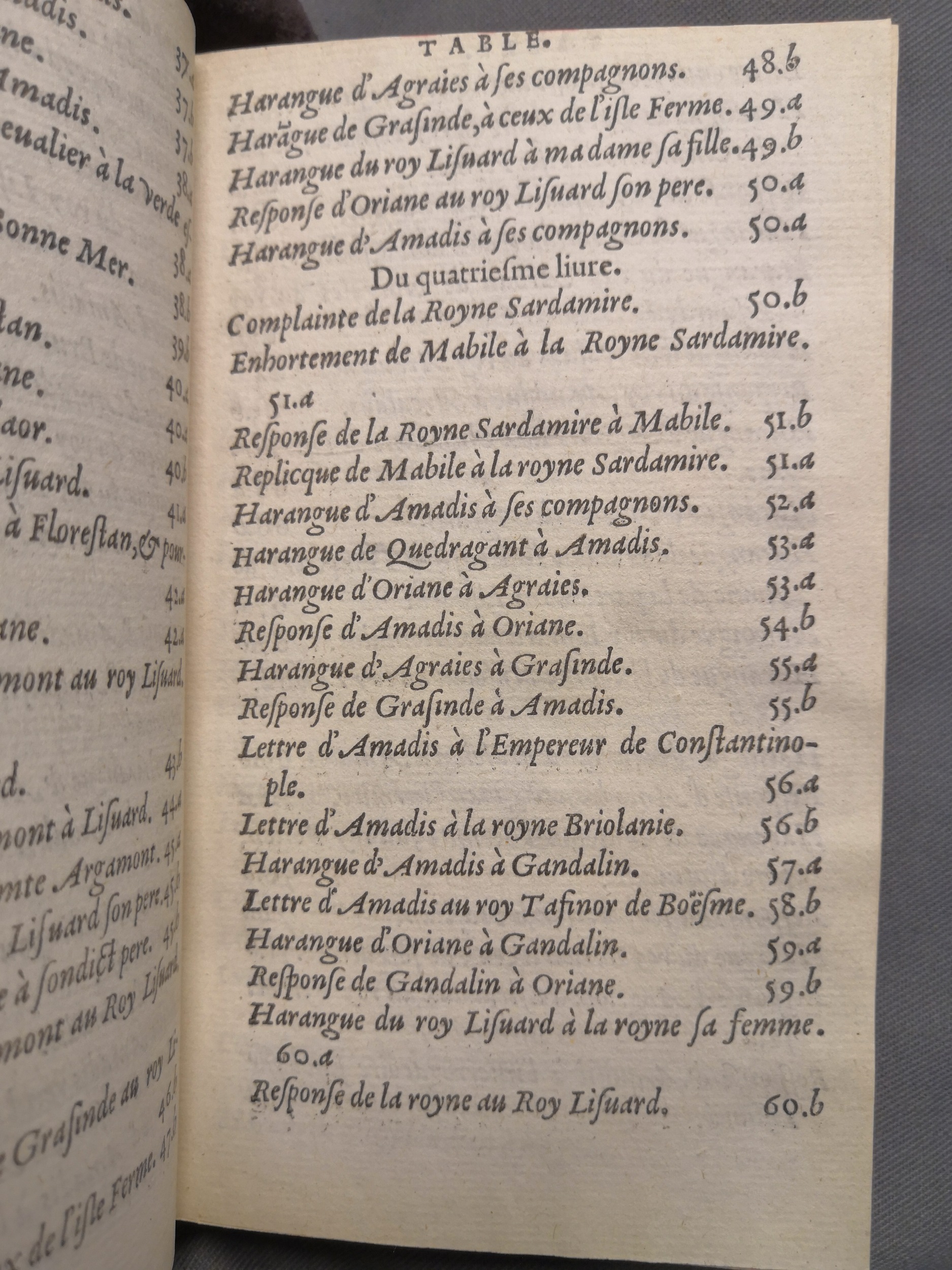 1560 - Étienne Groulleau - Trésor des Amadis - Amsterdam 1560 - Étienne Groulleau - Trésor des Amadis - Amsterdam