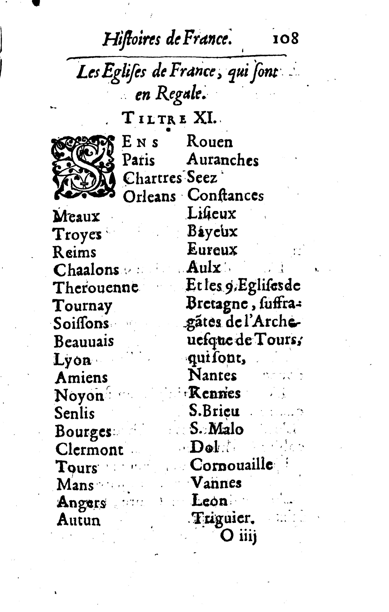 1617 - Jean Corrozet - Trésor des histoires de France - BM Lyon