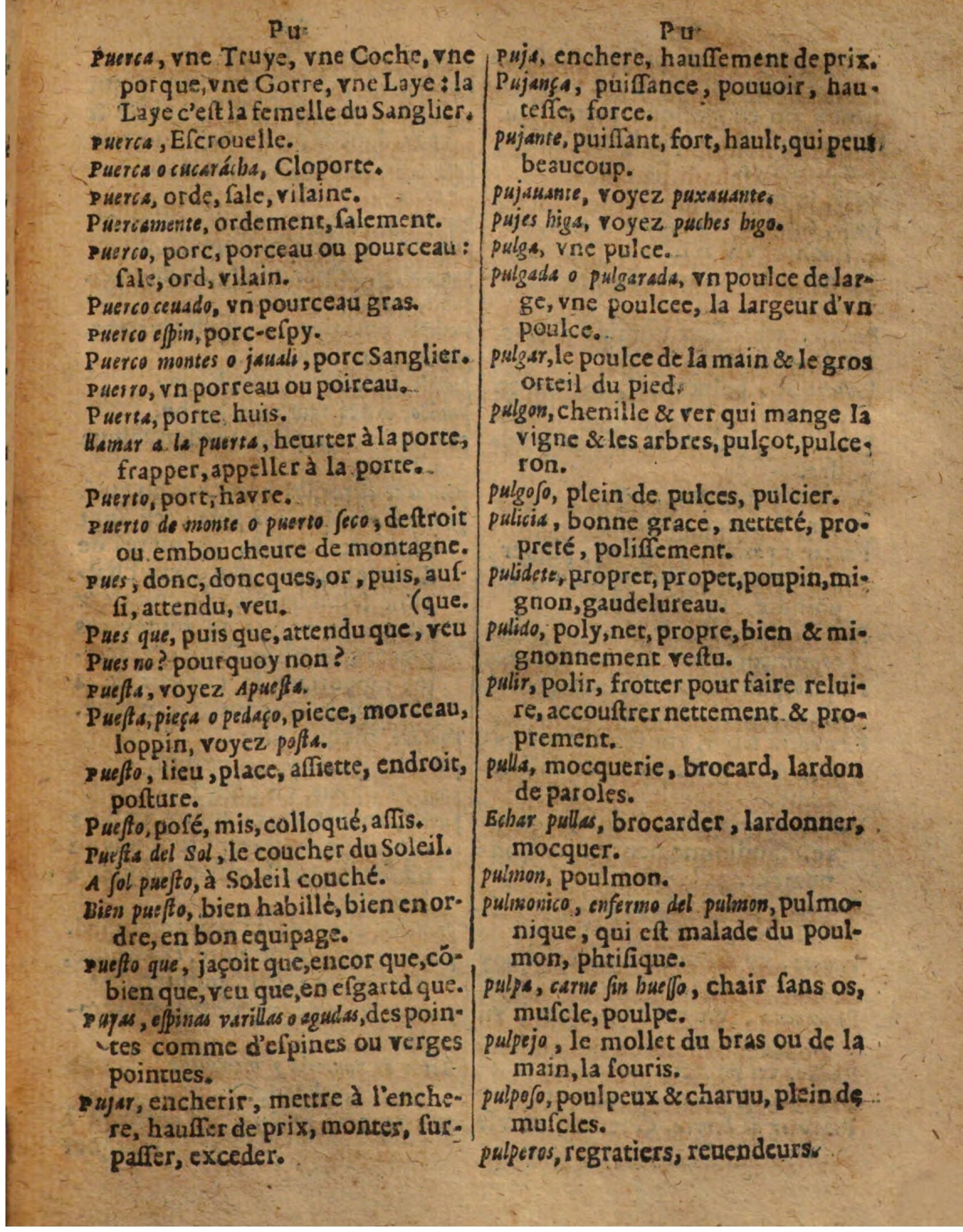 1625 - Hubert Antoine - Trésor des deux langues espagnole et française - Augsbourg
