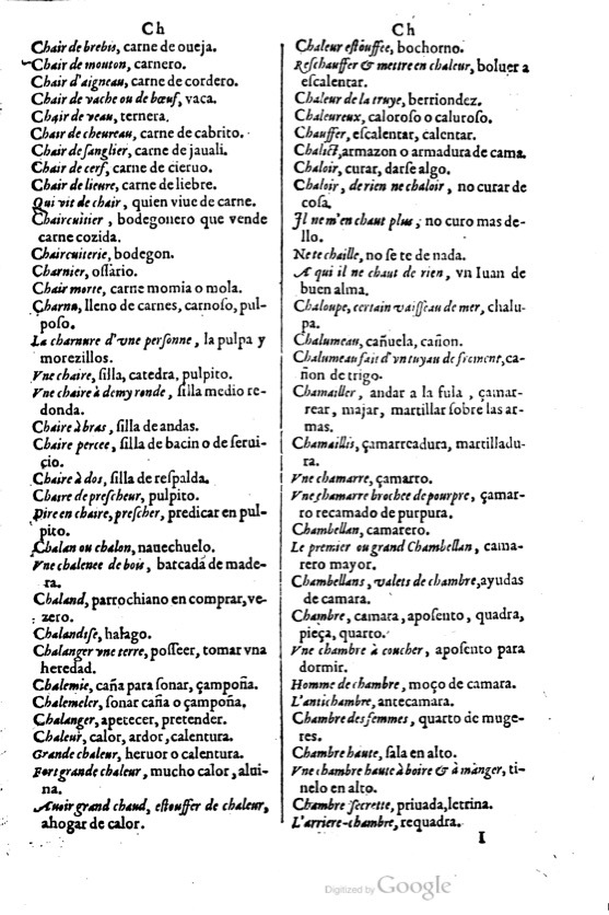 1621 - Adrian Tiffaine - Trésor des deux langues espagnole et française - BM Lyon