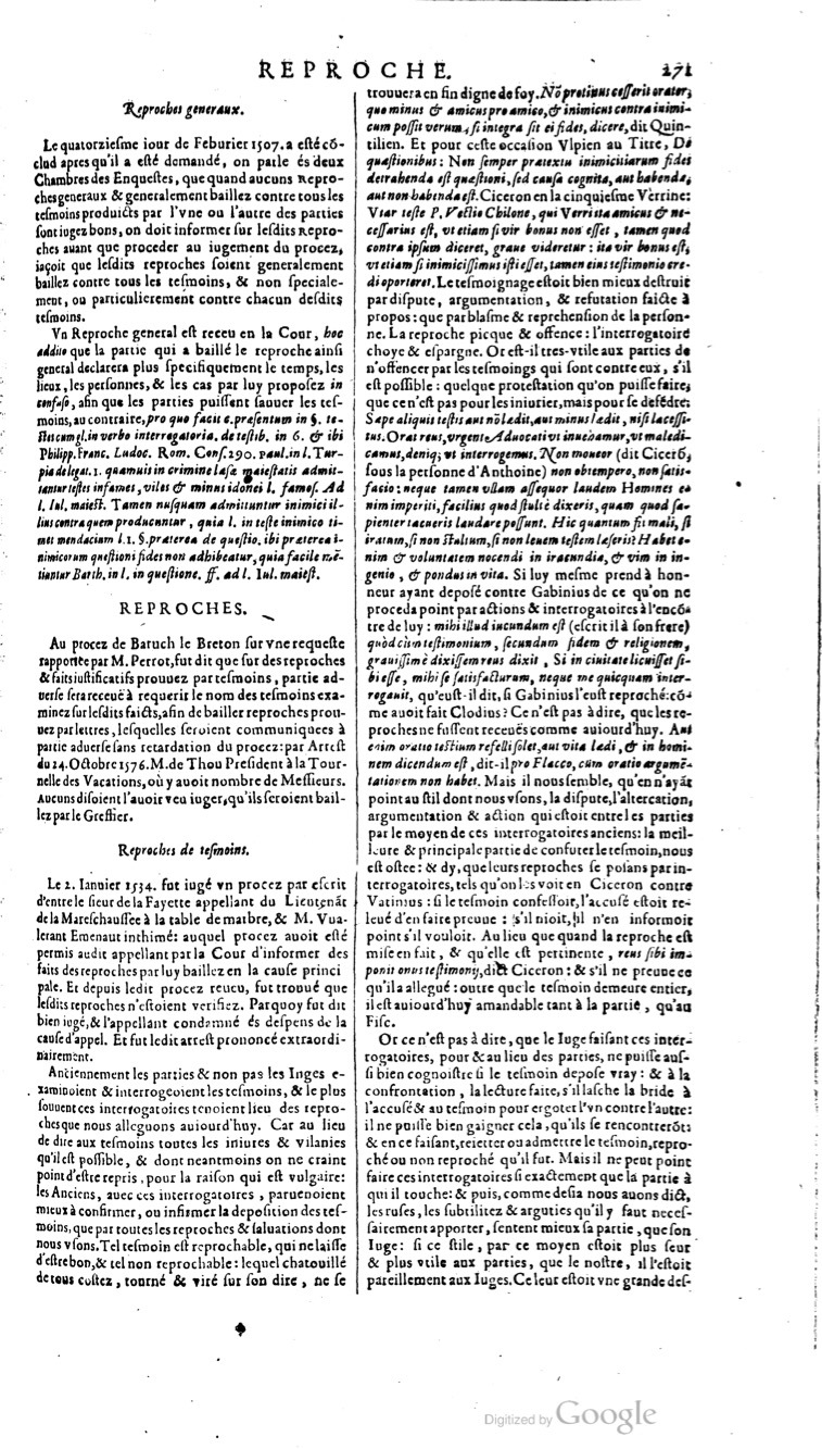 1629 - Veuve Nicolas Buon - Trésor du droit français (21754 T. 3) - BM Lyon