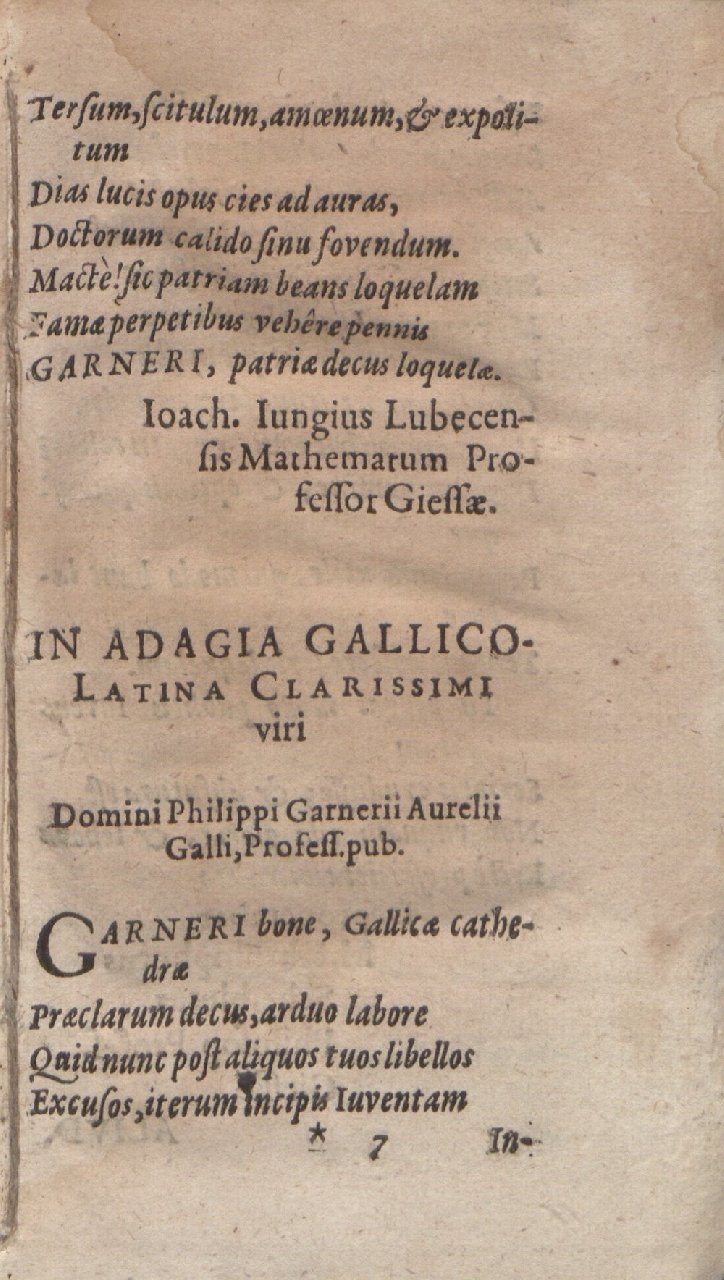 1612 - Dominicus Custos - Trésor des proverbes français  - Bibliopol-Olomuc