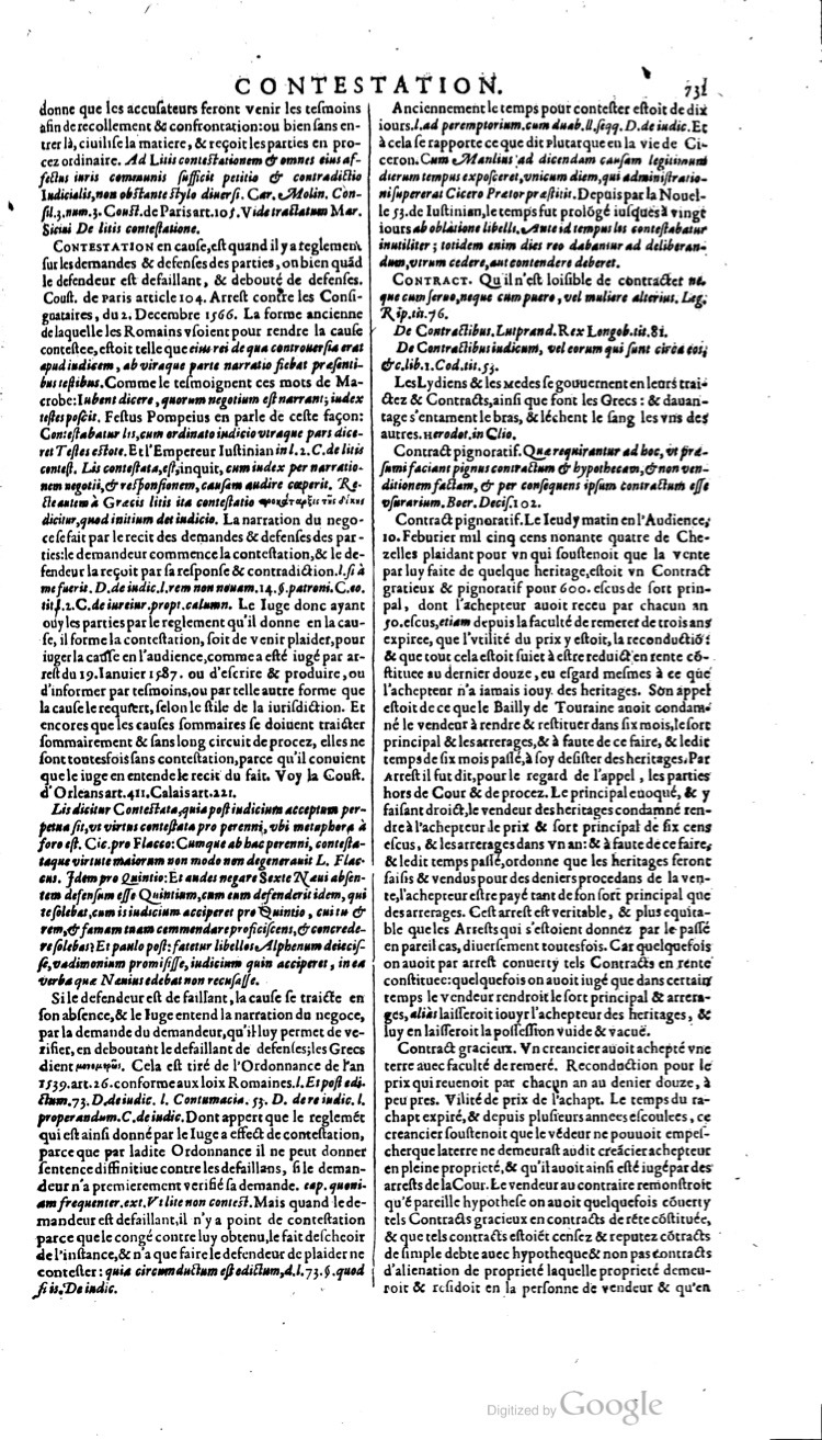 1629 - Veuve Nicolas Buon - Trésor du droit français (21754 T. 1) - BM Lyon