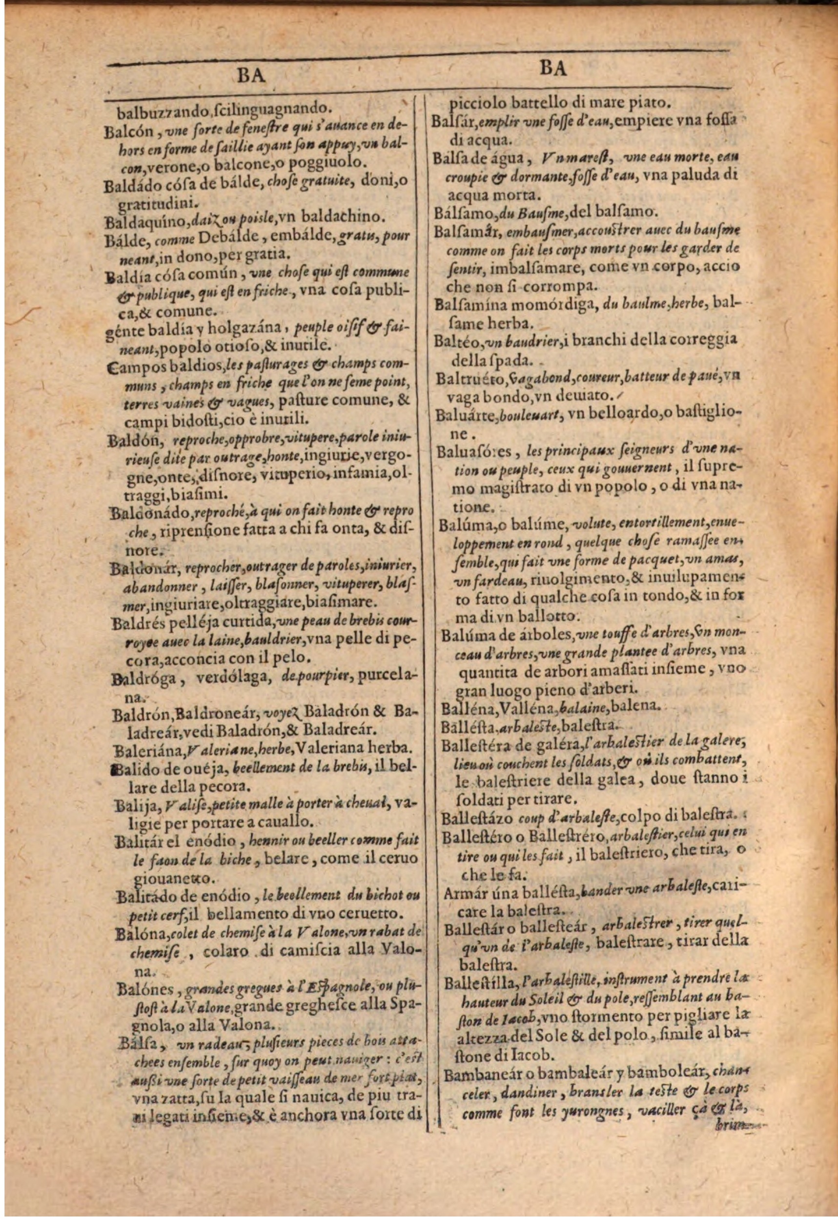 1609 - Philippe Albert et Alexandre Pernet - Trésor des trois langues française, italienne et espagnole (Première partie) - BSB Munich 1609 - Philippe Albert et Alexandre Pernet - Trésor des trois langues française, italienne et espagnole (Première partie) - BSB Munich