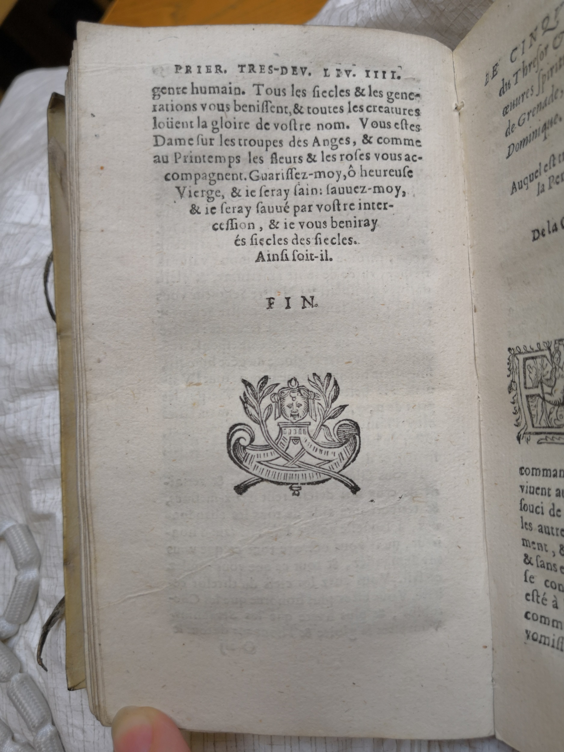 1605 - Jean Osmont - Trésor de toutes les œuvres spirituelles du révérend Père F. Louis de Grenade - Anvers Université