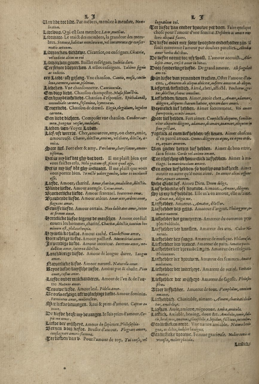 1573 - Christophe Plantin - Trésor du langage bas-allemand - Greifswald