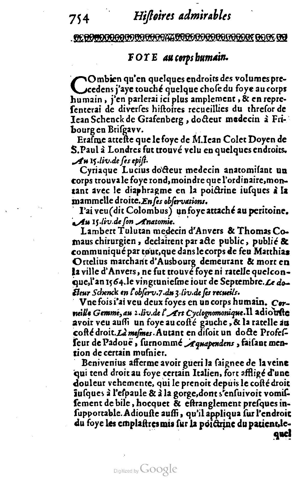 1628 - Jacques Crespin - Trésor d’histoires admirables et mémorables - BSB Munich