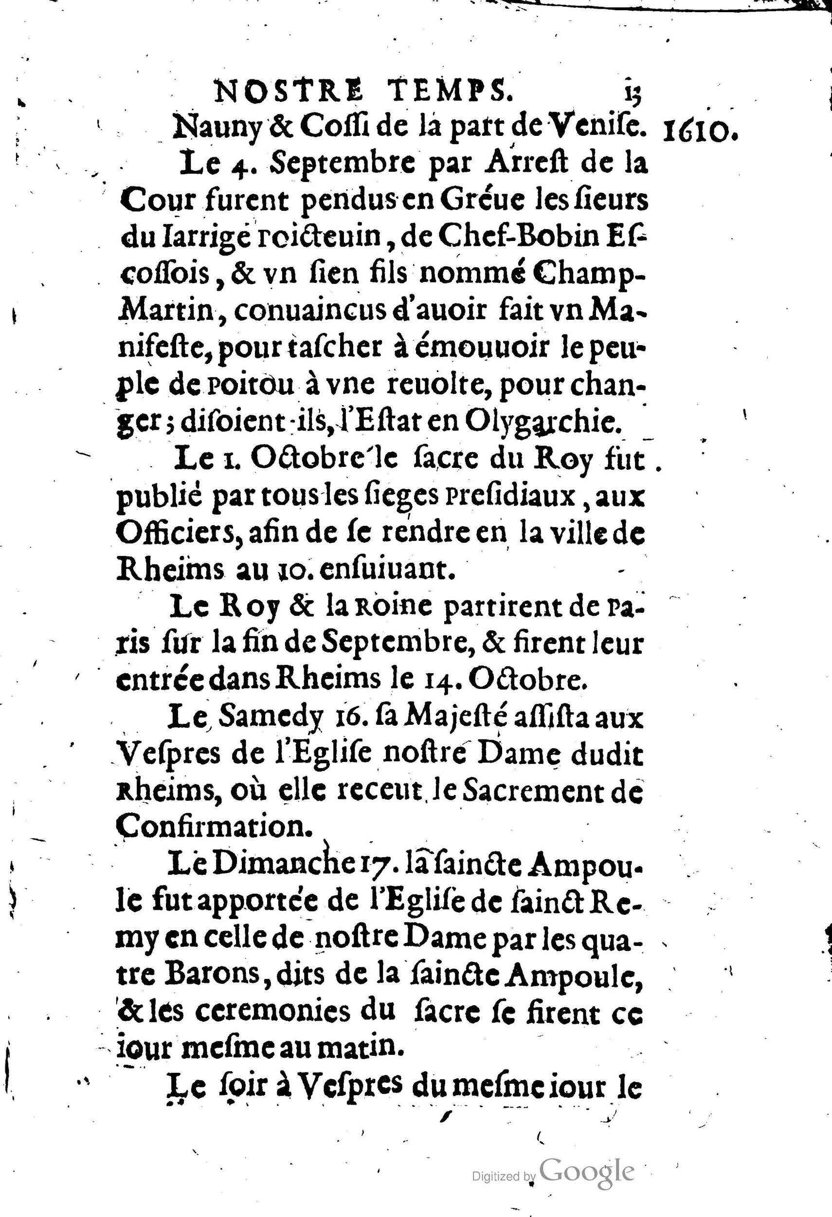 1623 - Joseph Bouillerot - Trésor de l’histoire générale de notre temps - BM Lyon