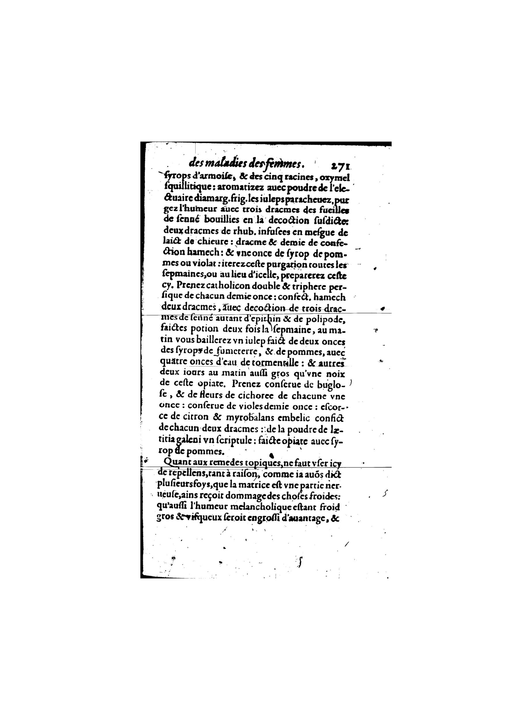 1587 - Jacques du Puis - Trésor des remèdes secrets pour les maladies des femmes - BnF