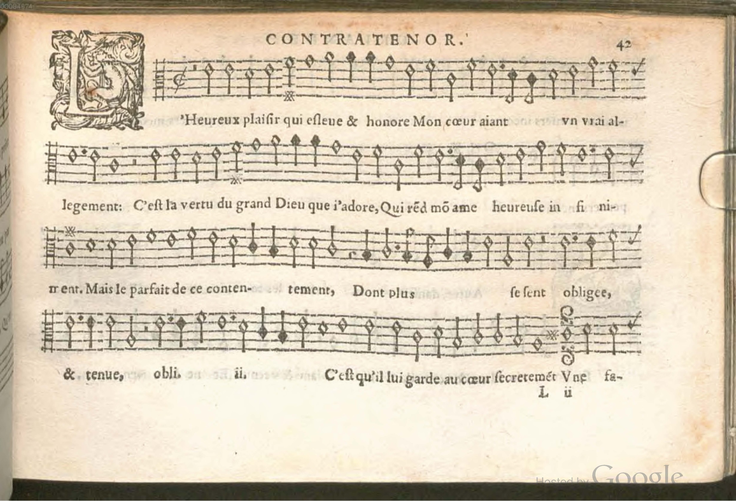 1576 - [Pierre de Saint-André] - Trésor de musique d’Orlande de Lassus Contratenor - BSB Munich