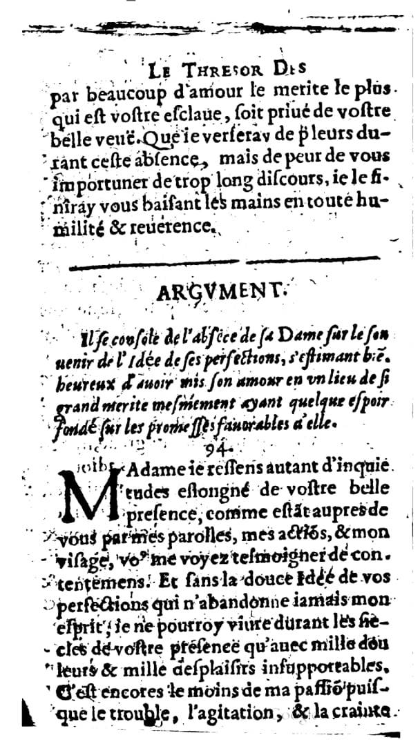 1624 - Nicolas Oudot - Trésor des lettres douces et amoureuses - BNC Florence 1624 - Nicolas Oudot - Trésor des lettres douces et amoureuses - BNC Florence